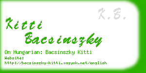 kitti bacsinszky business card